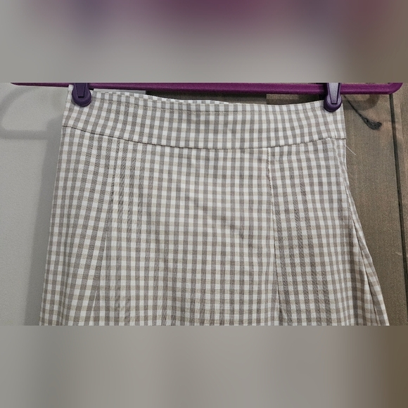 AVENUE MONTAIGNE Checkered Pull On Stretch Midi Skirt. Size 0 NWT - Picture 9 of 12